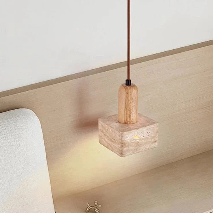 Suspension LED en pierre carrée pour décor rétro de chez vous | Marco Lucetti