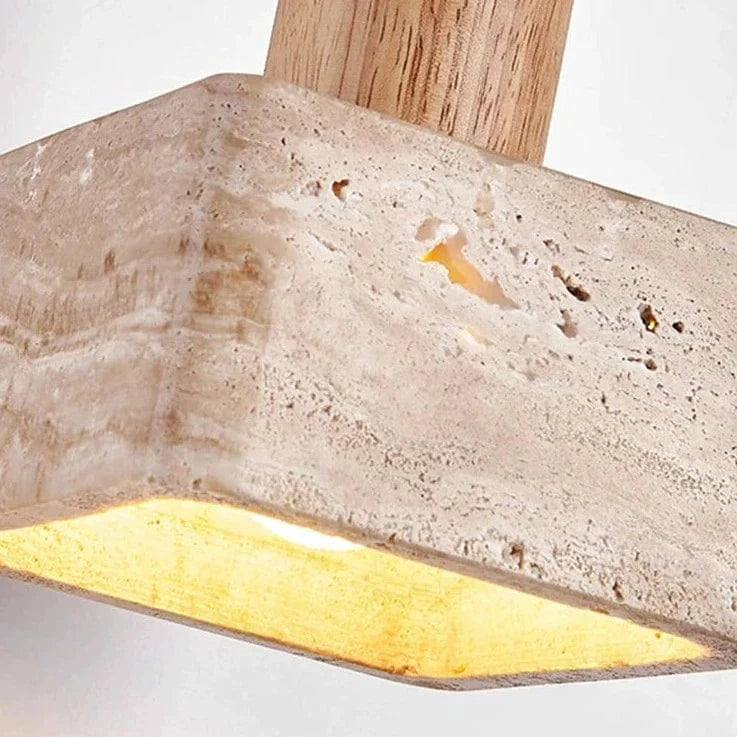 Suspension LED en pierre carrée pour décor rétro de chez vous | Marco Lucetti
