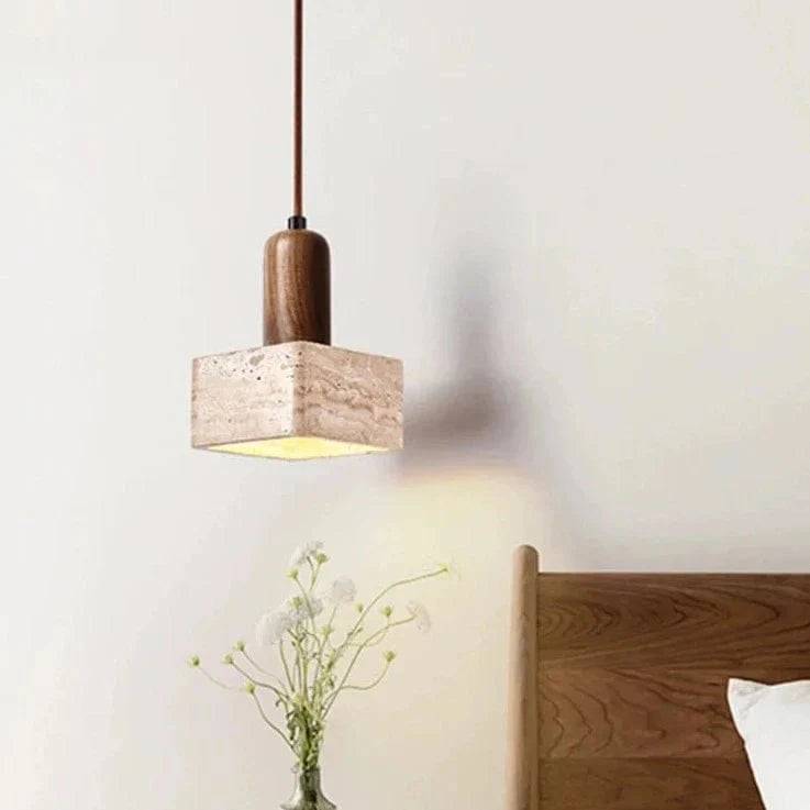 Suspension LED en pierre carrée pour décor rétro de chez vous | Marco Lucetti