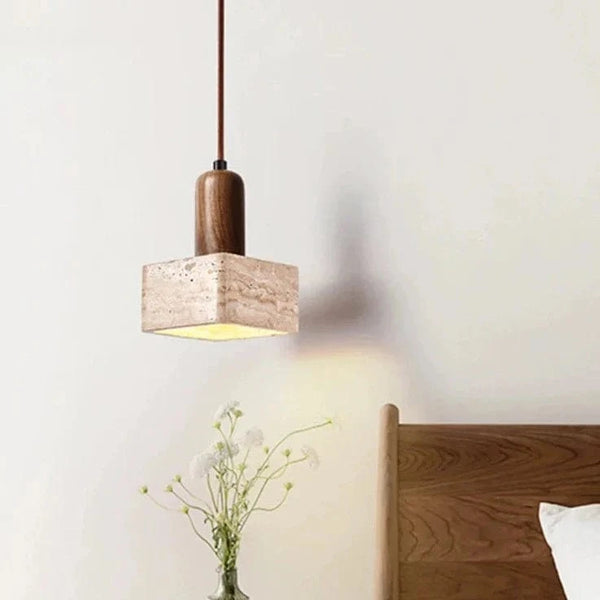 Suspension LED en pierre carrée pour décor rétro de chez vous | Marco Lucetti