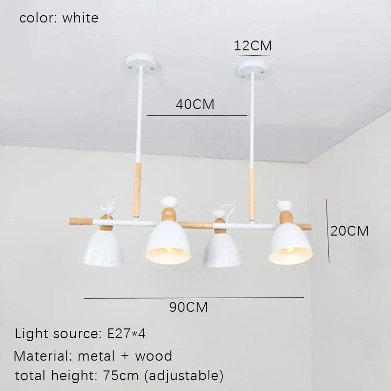 Suspension LED en Rondins Nordiques - Déco Inspirante | Marco Lucetti Blanc