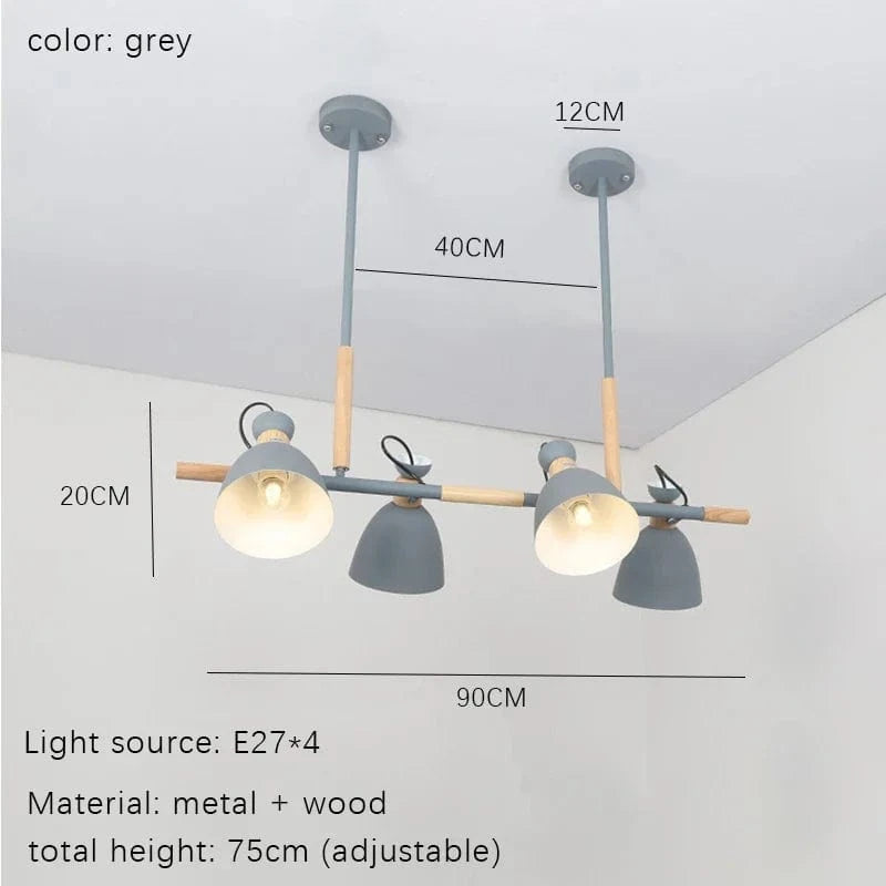 Suspension LED en Rondins Nordiques - Déco Inspirante | Marco Lucetti Gris