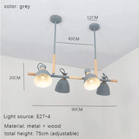 Suspension LED en Rondins Nordiques - Déco Inspirante | Marco Lucetti Gris