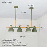 Suspension LED en Rondins Nordiques - Déco Inspirante | Marco Lucetti Vert