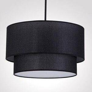 Suspension LED en tissu Cylindra | Marco Lucetti Noir / 40cm