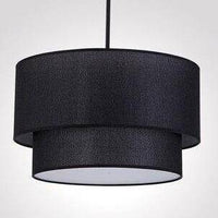 Suspension LED en tissu Cylindra | Marco Lucetti Noir / 40cm