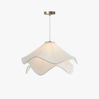 Suspension LED en tissu de Style Scandinave Minimaliste Crème