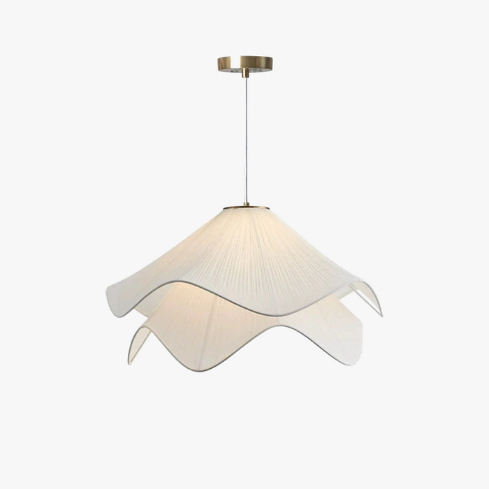 Suspension LED en tissu de Style Scandinave Minimaliste Crème