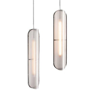 Suspension LED en verre à la forme rétro. | Marco Lucetti