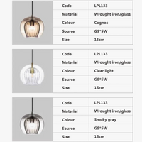 Suspension LED en verre au design nordique - Gris fumé influence scandinave