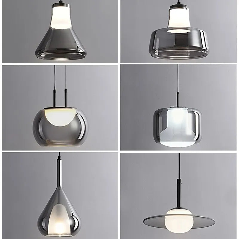 Suspension LED en verre au design nordique minimaliste - Luminairia