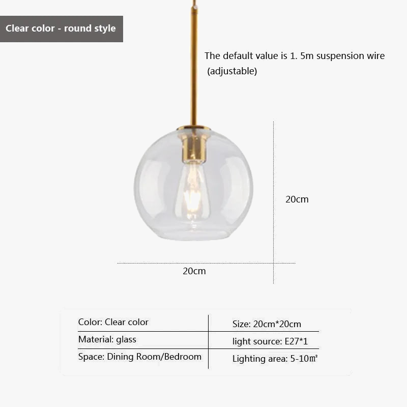 Suspension LED en verre au design nordique minimaliste - Élégance Scandinave