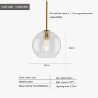 Suspension LED en verre au design nordique minimaliste - Élégance Scandinave