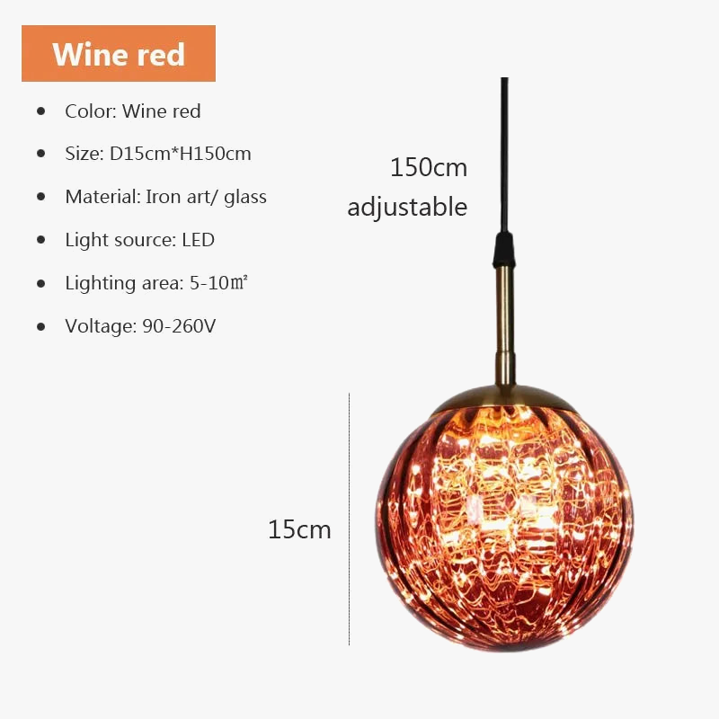 Suspension LED "Aurora" en verre - Design nordique contemporain
