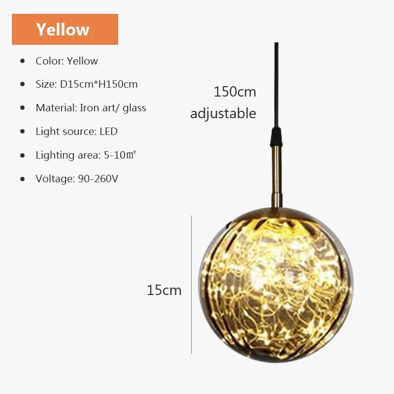Suspension LED "Aurora" en verre - Design nordique contemporain