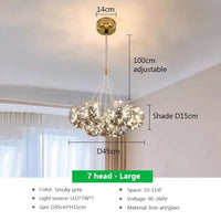 Suspension LED en verre design Nordique Moderne