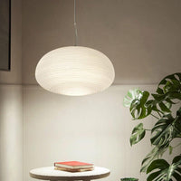 Suspension LED en verre blanc Caligari | Marco Lucetti