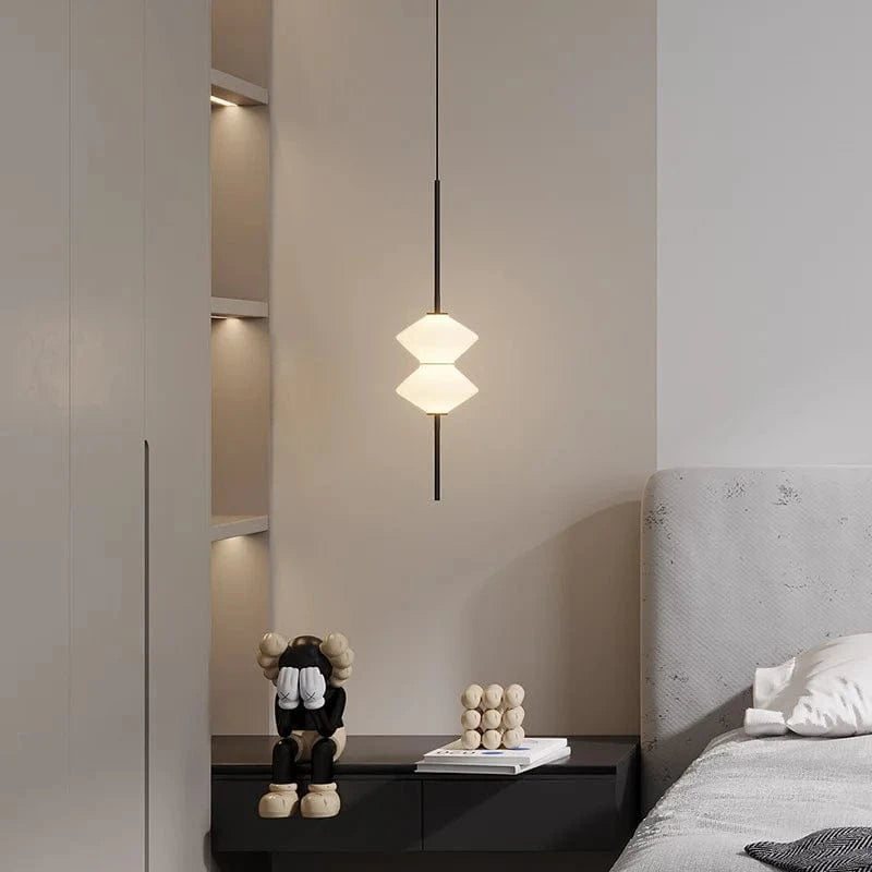 Suspension LED en verre blanc design | Marco Lucetti
