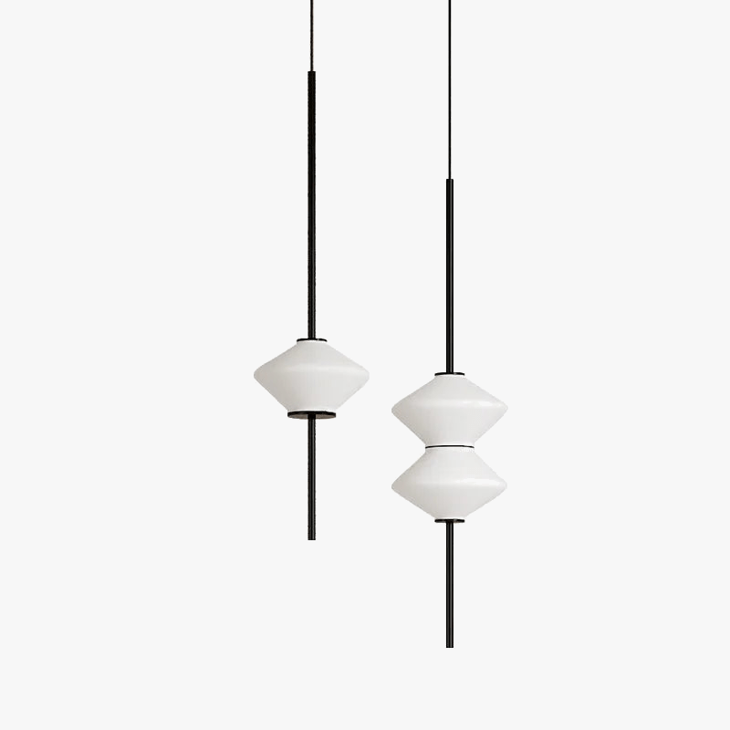 Suspension LED en verre blanc design | Marco Lucetti