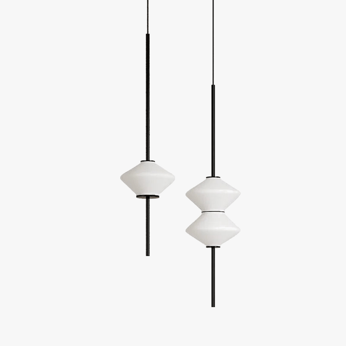 Suspension LED en verre blanc design | Marco Lucetti