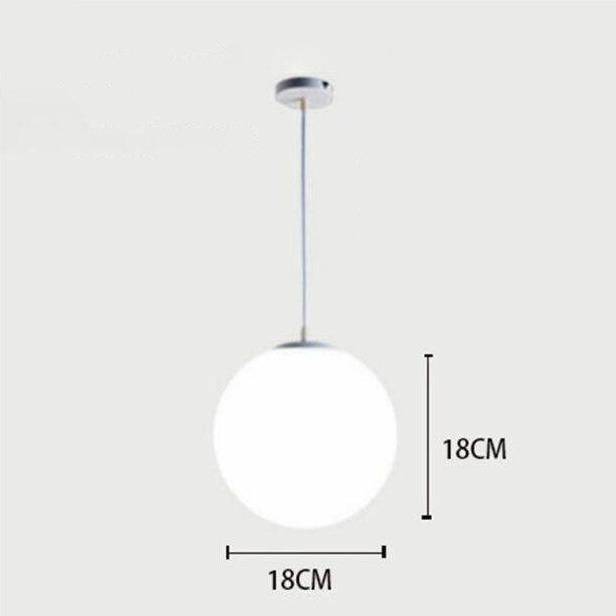 Suspension LED en verre blanc pour un Loft Chic | Marco Lucetti 18cm