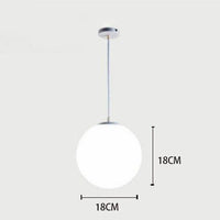 Suspension LED en verre blanc pour un Loft Chic | Marco Lucetti 18cm
