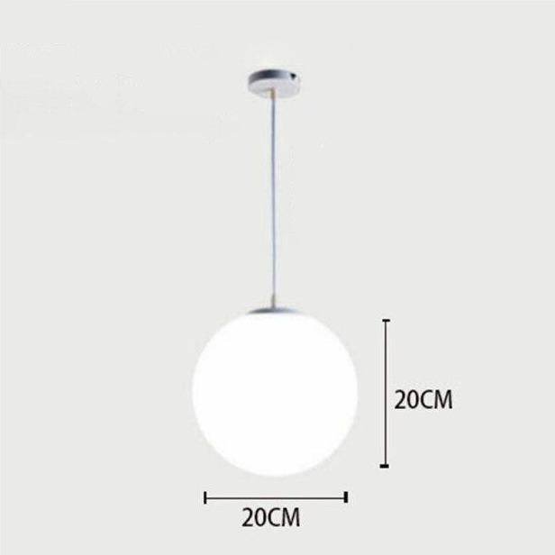 Suspension LED en verre blanc pour un Loft Chic | Marco Lucetti 20cm