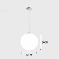 Suspension LED en verre blanc pour un Loft Chic | Marco Lucetti 20cm