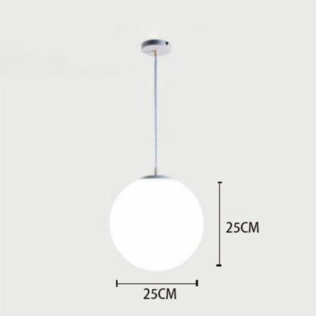 Suspension LED en verre blanc pour un Loft Chic | Marco Lucetti 25cm