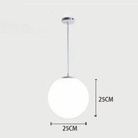 Suspension LED en verre blanc pour un Loft Chic | Marco Lucetti 25cm