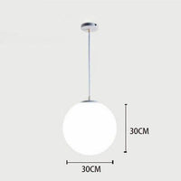 Suspension LED en verre blanc pour un Loft Chic | Marco Lucetti 30cm
