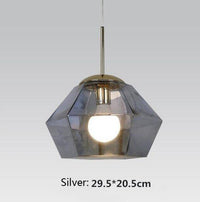 Suspension LED en verre coloré : Diamants Design | Marco Lucetti A / Argenté