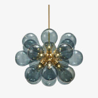 Suspension LED en verre coloré Glass Luxe | Marco Lucetti Bleu / Froide