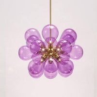 Suspension LED en verre coloré Glass Luxe | Marco Lucetti Violet / Froide