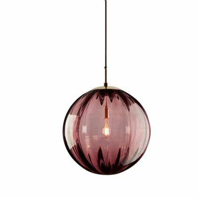 Suspension LED en verre coloré | Marco Lucetti Rouge / 15cm