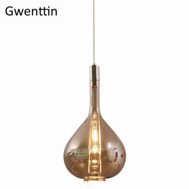 Suspension LED en verre coloré Waterdrop. | Marco Lucetti Ambré