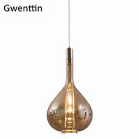 Suspension LED en verre coloré Waterdrop. | Marco Lucetti Ambré