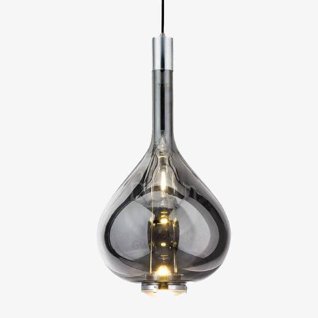 Suspension LED en verre coloré Waterdrop. | Marco Lucetti Gris