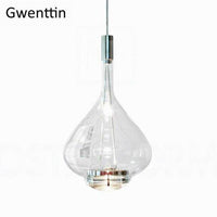 Suspension LED en verre coloré Waterdrop. | Marco Lucetti Transparent