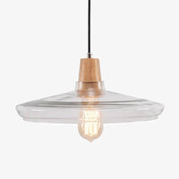 Suspension Vintage en verre conique avec LED