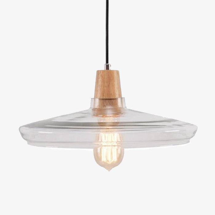 Suspension Vintage en verre conique avec LED