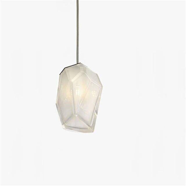 Suspension LED en verre cristal coloré Luxury | Marco Lucetti Blanc