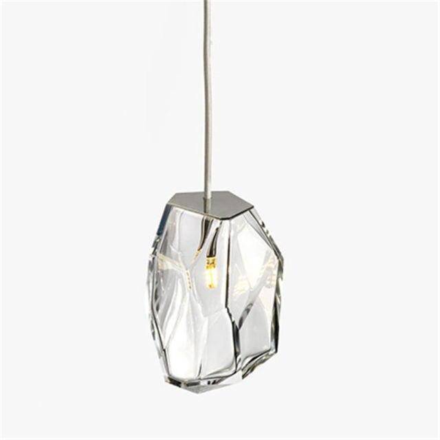 Suspension LED en verre cristal coloré Luxury | Marco Lucetti Transparent