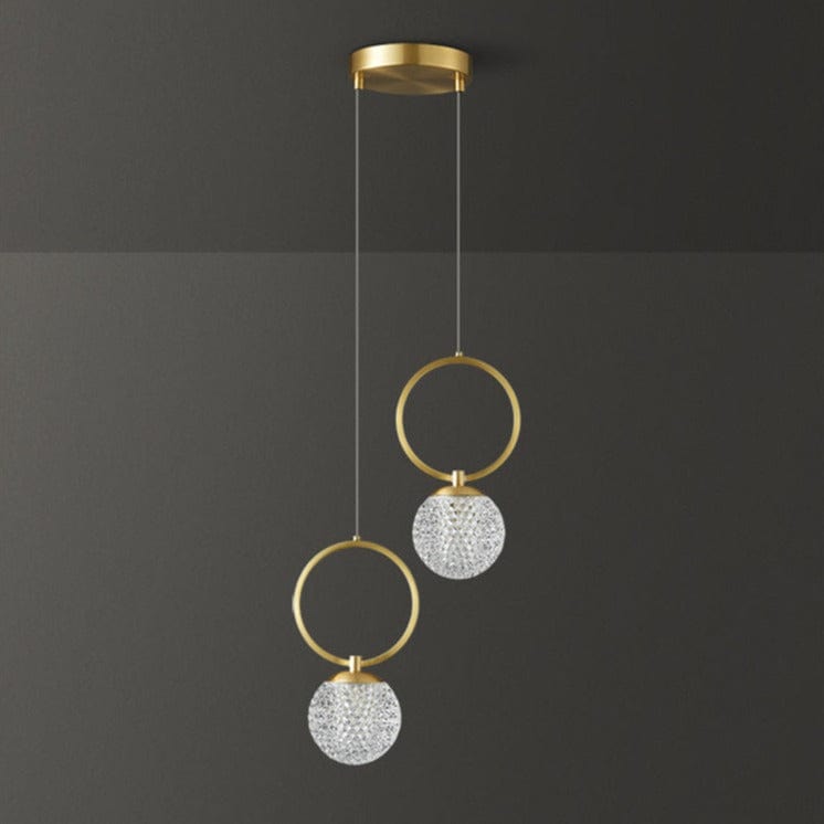 Suspension LED en verre cristal de luxe. | Marco Lucetti
