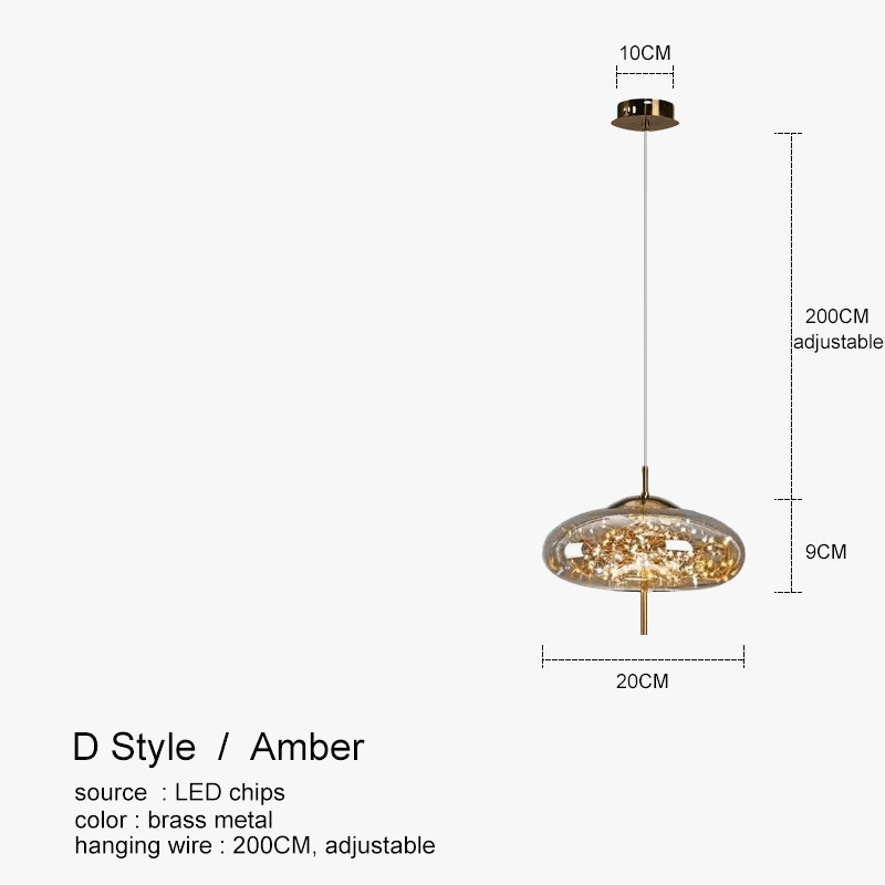 Suspension LED en verre de luxe | Marco Lucetti