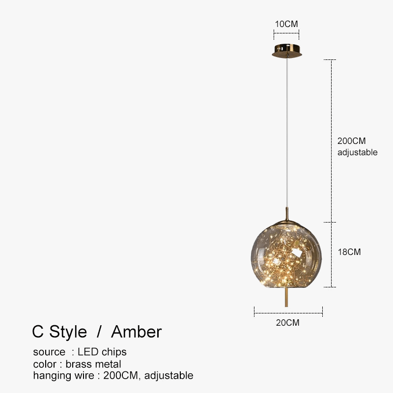 Suspension LED en verre de luxe | Marco Lucetti