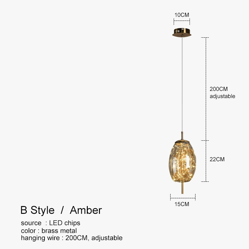 Suspension LED en verre de luxe | Marco Lucetti