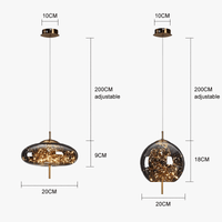 Suspension LED en verre de luxe | Marco Lucetti