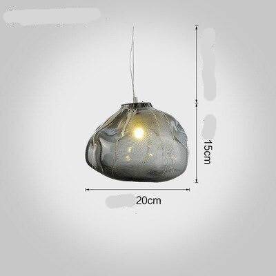 Suspension LED en verre déformé coloré Loft | Marco Lucetti Ambré - 20cm