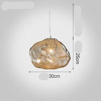 Suspension LED en verre déformé coloré Loft | Marco Lucetti Gris fumé - 30cm